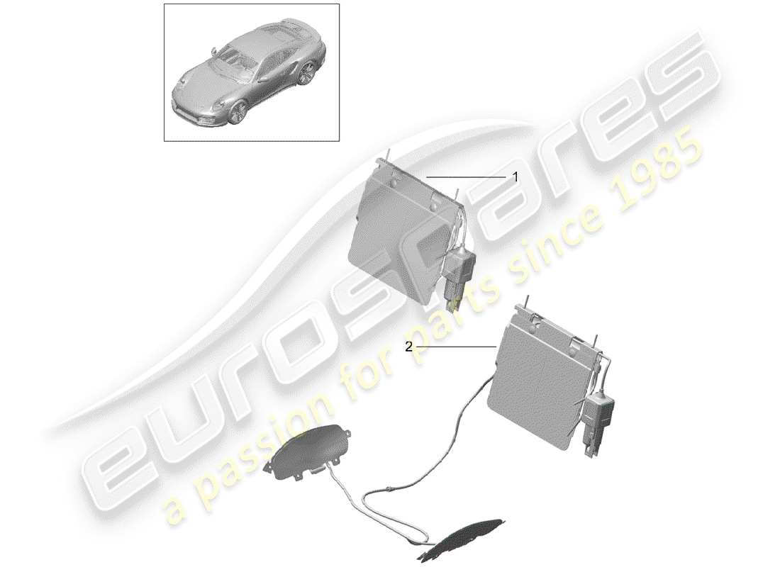 porsche 2014 (991-1 turbo) lumbar support ersatzteildiagramm
