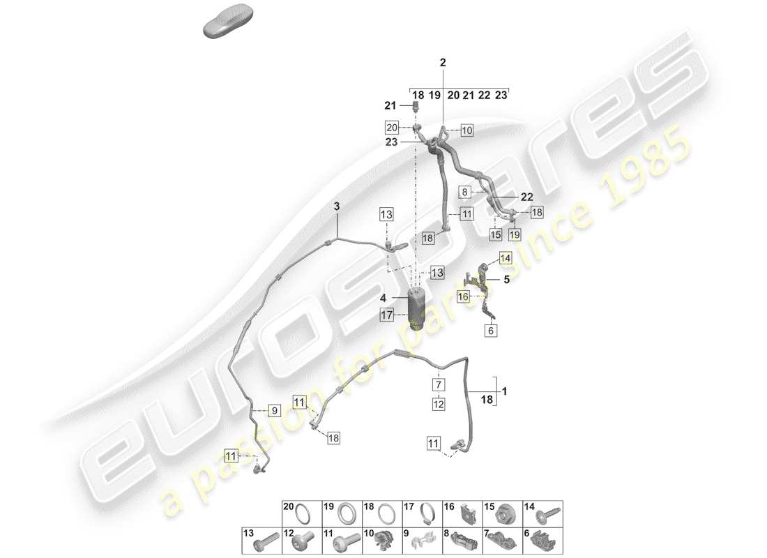 porsche 2019 (992-1) klimaanlage teilediagramm
