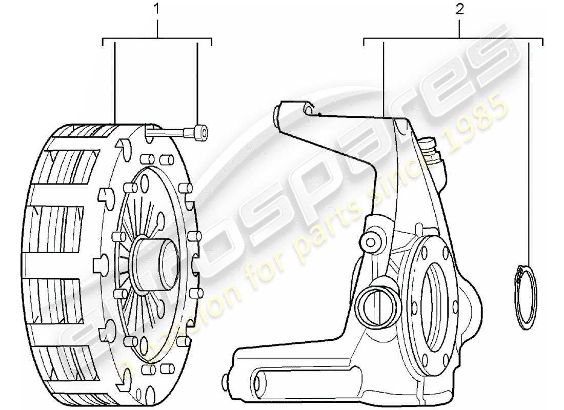 porsche 1998 (refurbished and exchange catalogue) kupplung teilediagramm