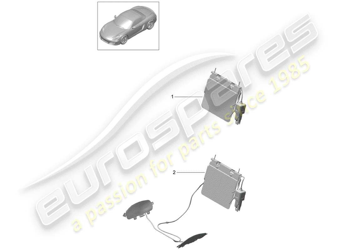 porsche 2012 (981 boxster) lumbar support ersatzteildiagramm