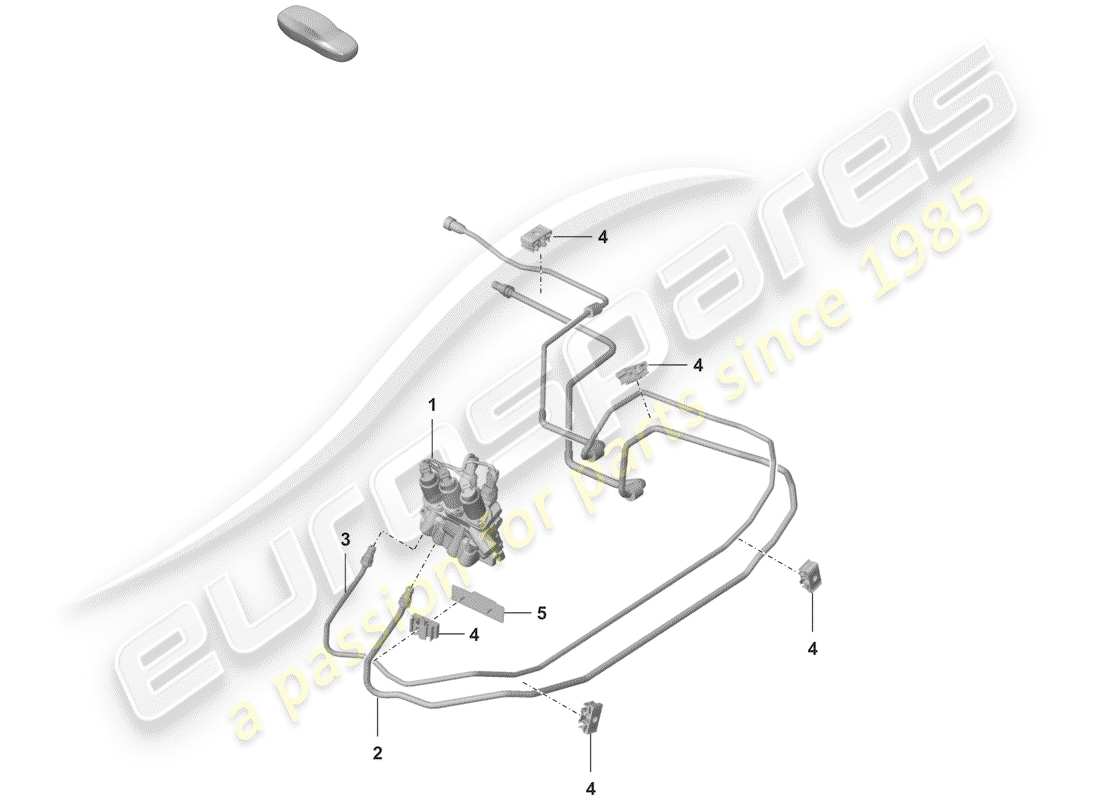 porsche 2019 (992-1) hydraulikleitung ersatzteildiagramm