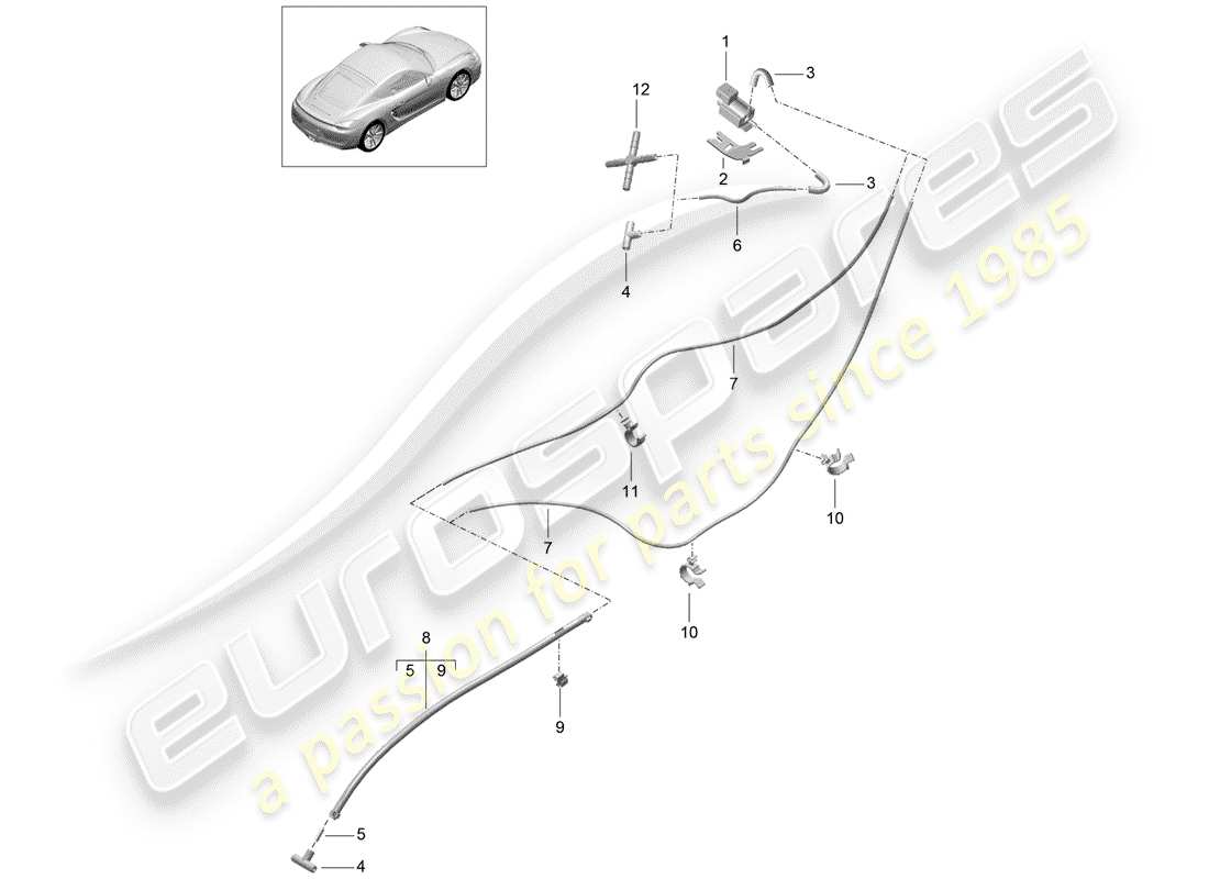 porsche 2016 (981 cayman) auspuffanlage teilediagramm