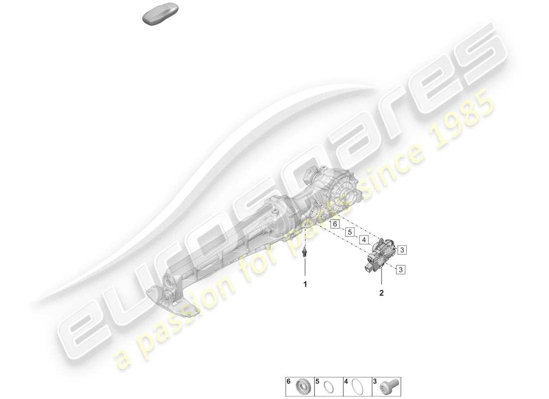 porsche 2019 (992-1) vorderachsdifferential ersatzteildiagramm