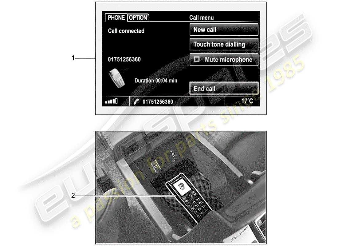 porsche 2014 (tequipment panamera) installationssatz teilediagramm