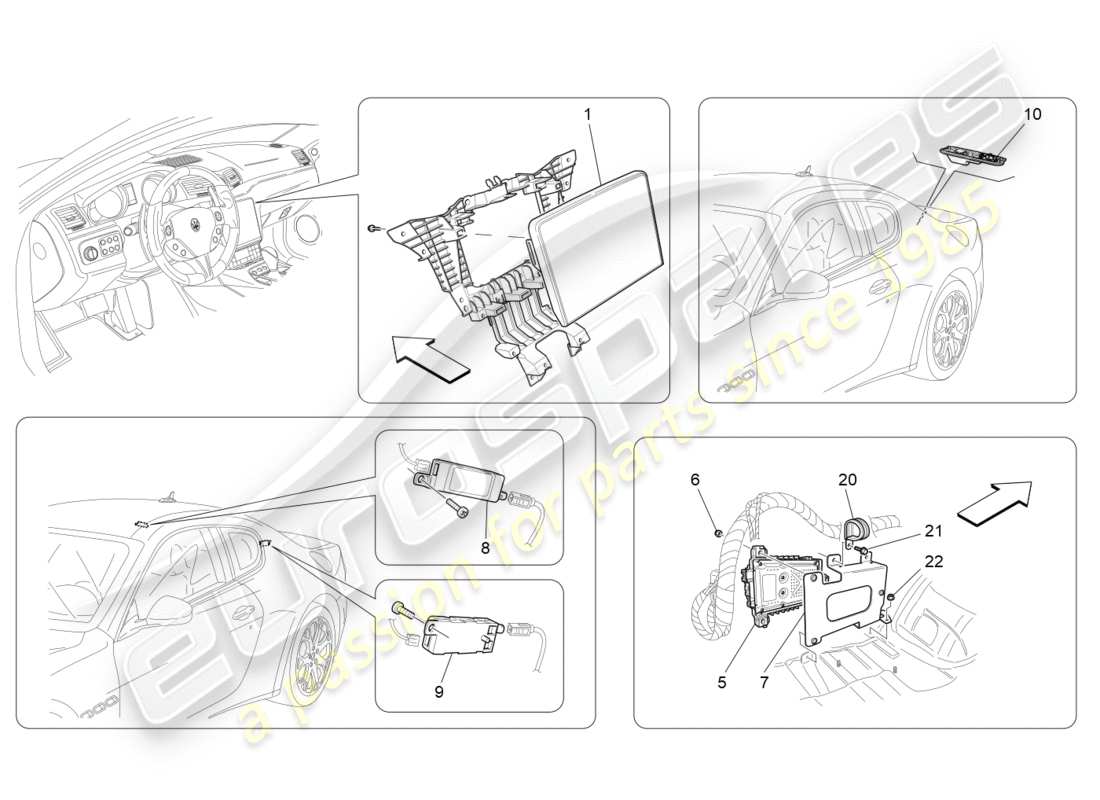 maserati granturismo s (2018) it system teilediagramm