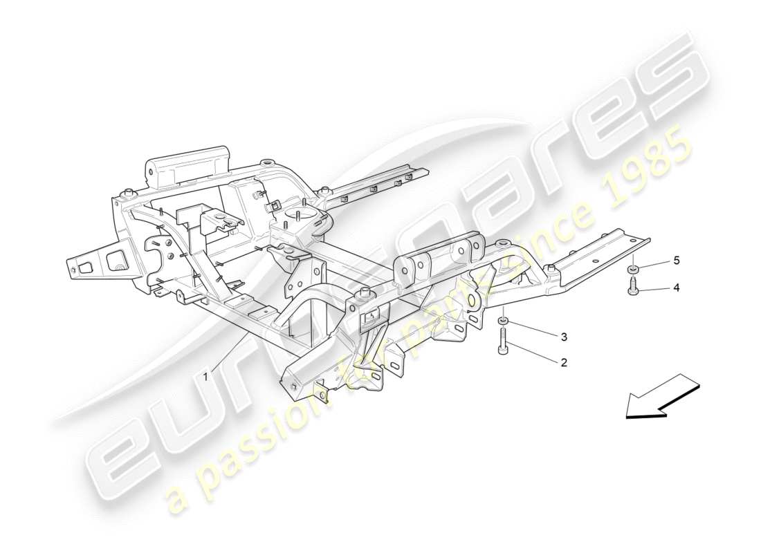 maserati granturismo s (2017) vorderes untergestell teilediagramm
