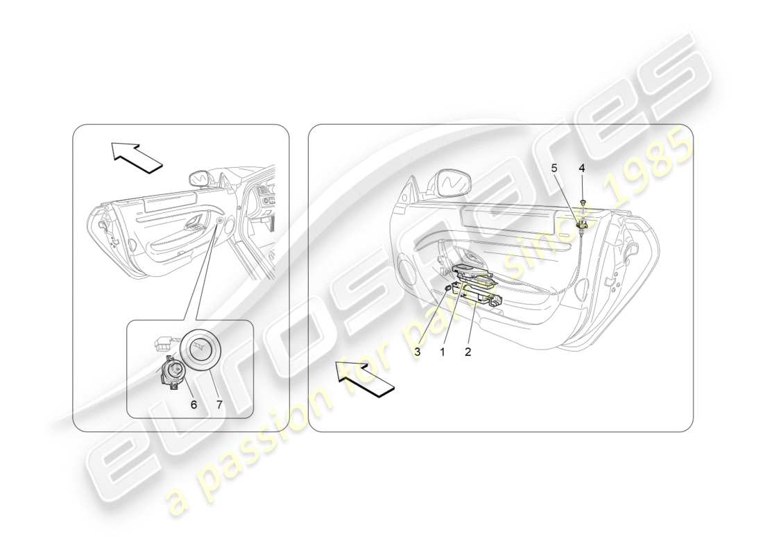maserati granturismo (2012) türgeräte ersatzteildiagramm