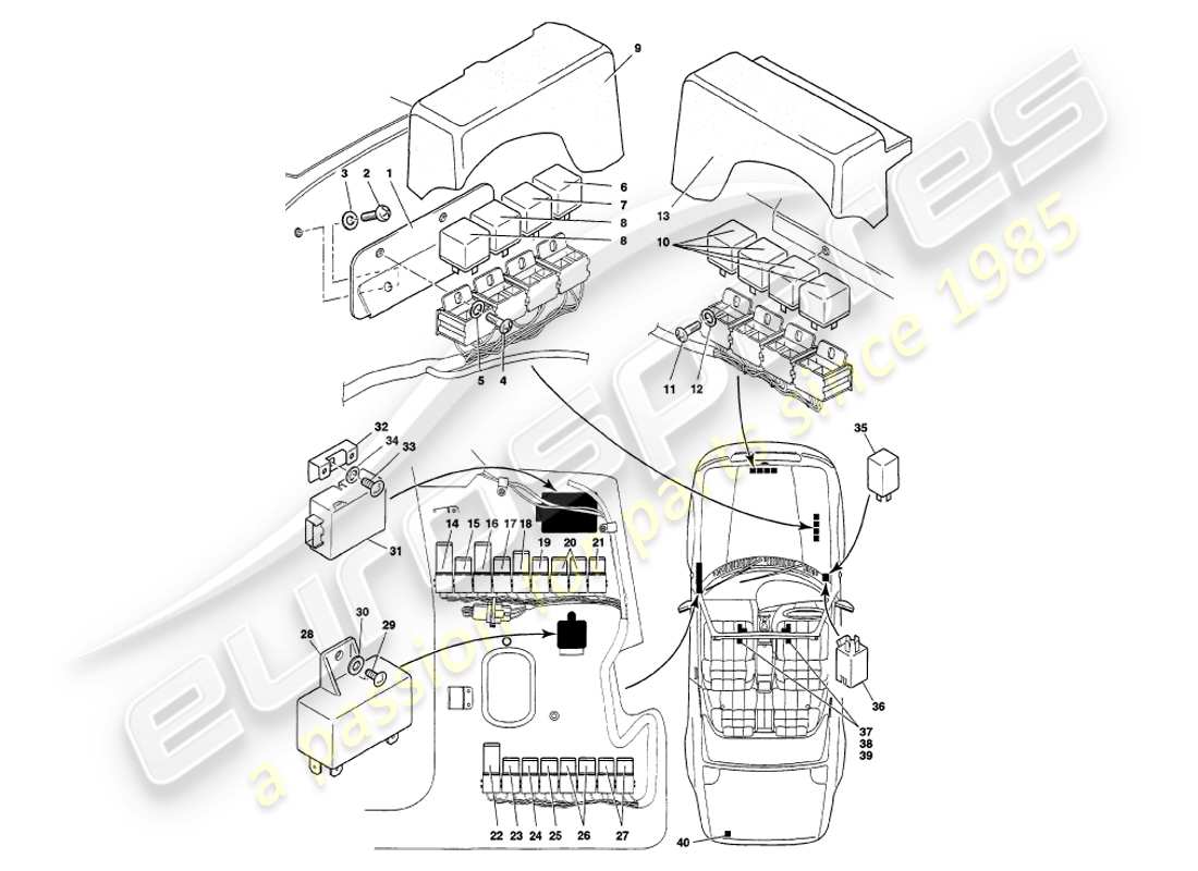 aston martin v8 volante (1998) relais, bis vin 89026 ersatzteildiagramm