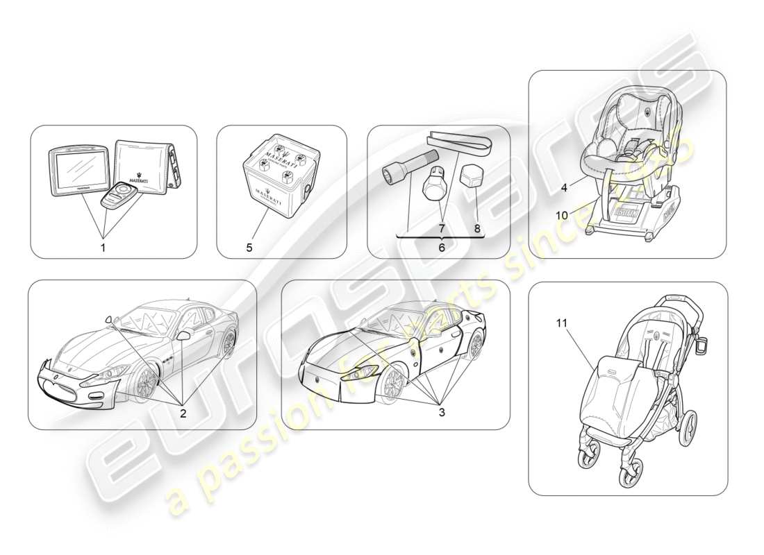 maserati granturismo (2009) aftermarket-zubehör – teilediagramm