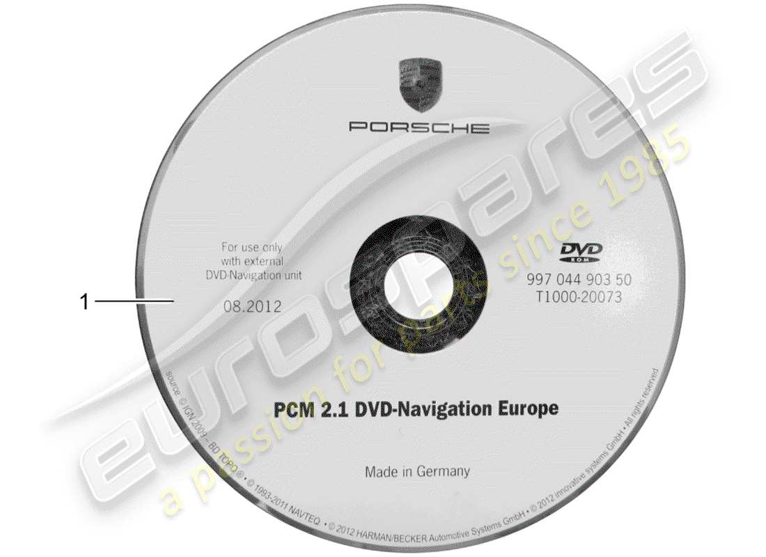 porsche 2000 (tequipment) navigation teilediagramm