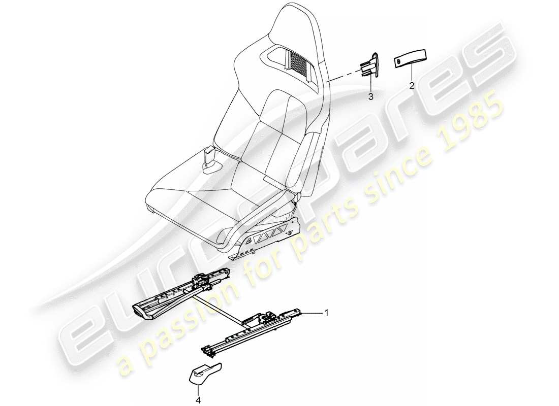 porsche 2007 (997-1 turbo / gt2) seat-ersatzteildiagramm