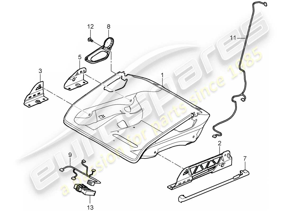porsche 2006 (987 boxster) seat-ersatzteildiagramm