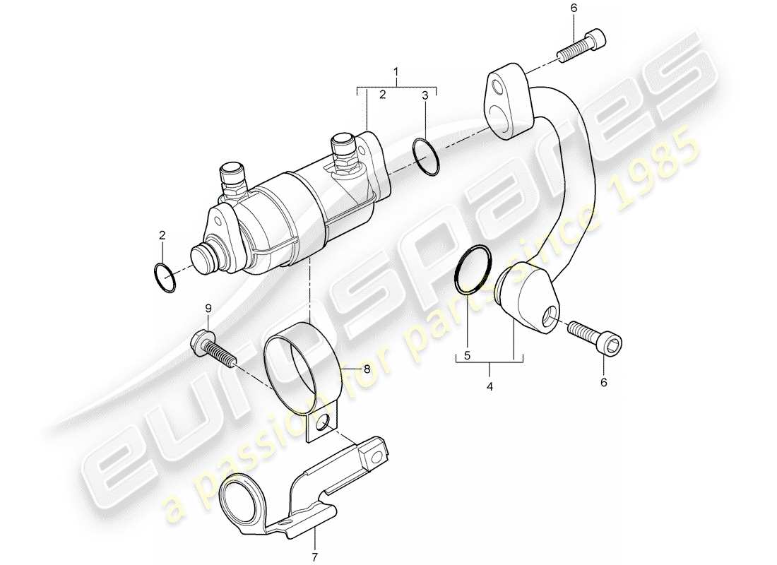 porsche 2009 997-2 turbo / gt2 kraftstoffkühlung teilediagramm