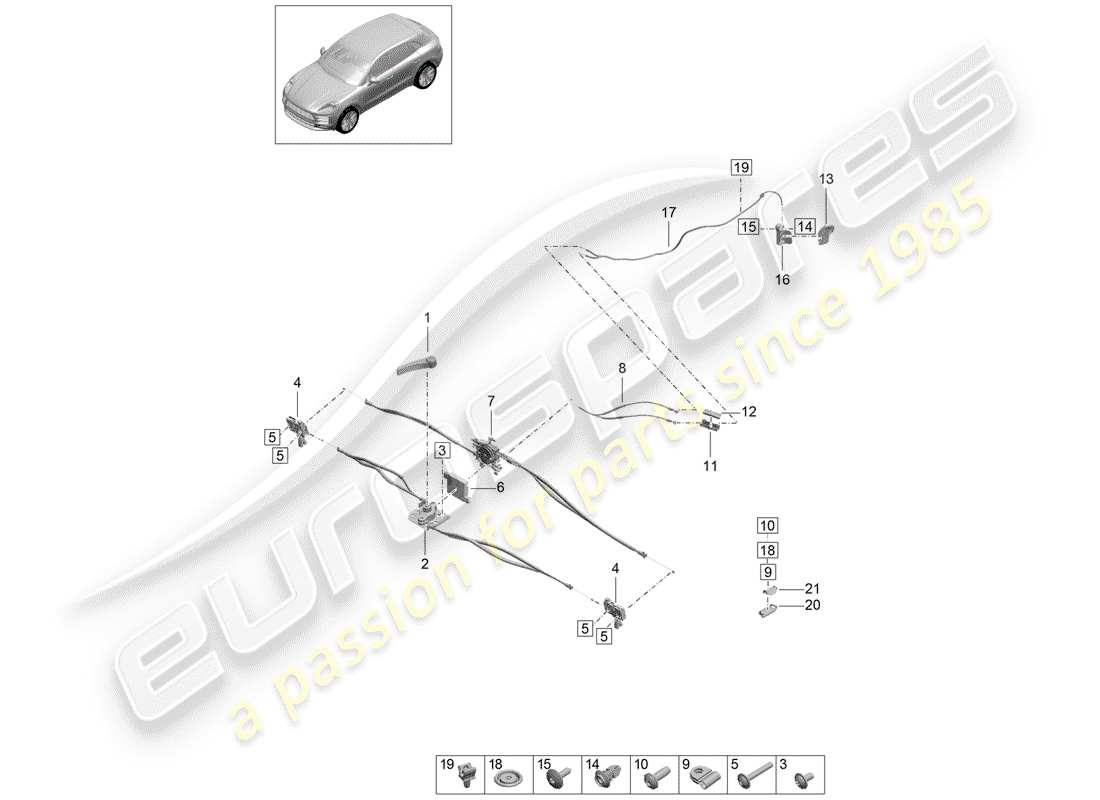 porsche 2019 (macan) cover-ersatzteildiagramm