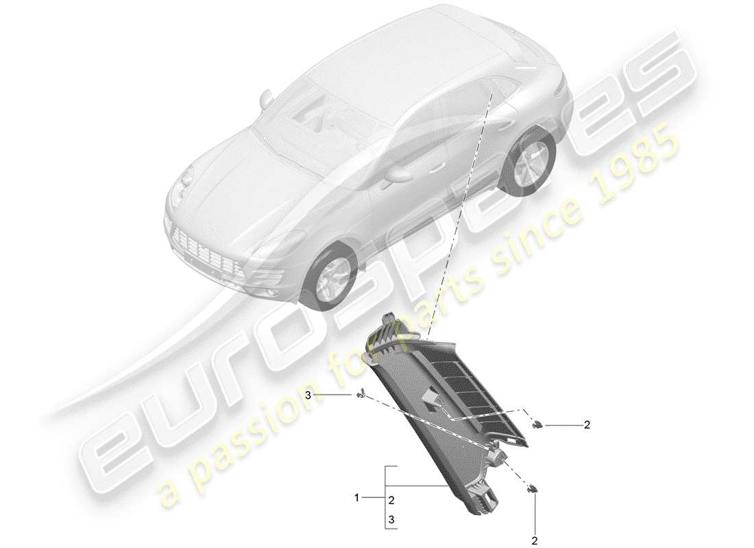 porsche 2016 (macan) lining ersatzteildiagramm