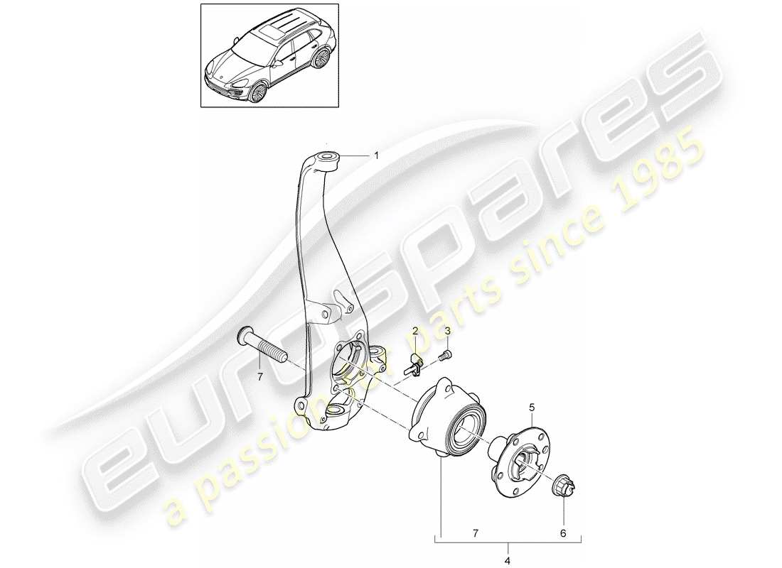 porsche 2011 (cayenne e2 92a) drehkupplung ersatzteildiagramm