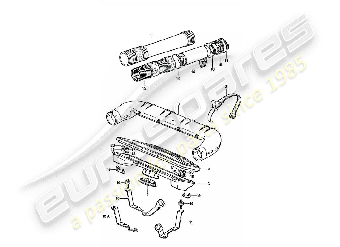 porsche 1995 (928) luftfilter - lh-jetronic ersatzteildiagramm