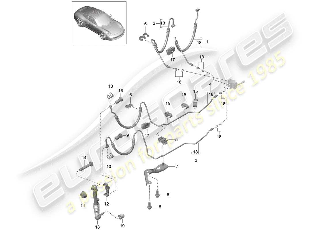 porsche 2014 (991-1) lines ersatzteildiagramm