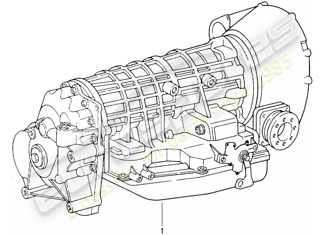 porsche 1994 (964) tiptronic - ersatzgetriebe ersatzteildiagramm
