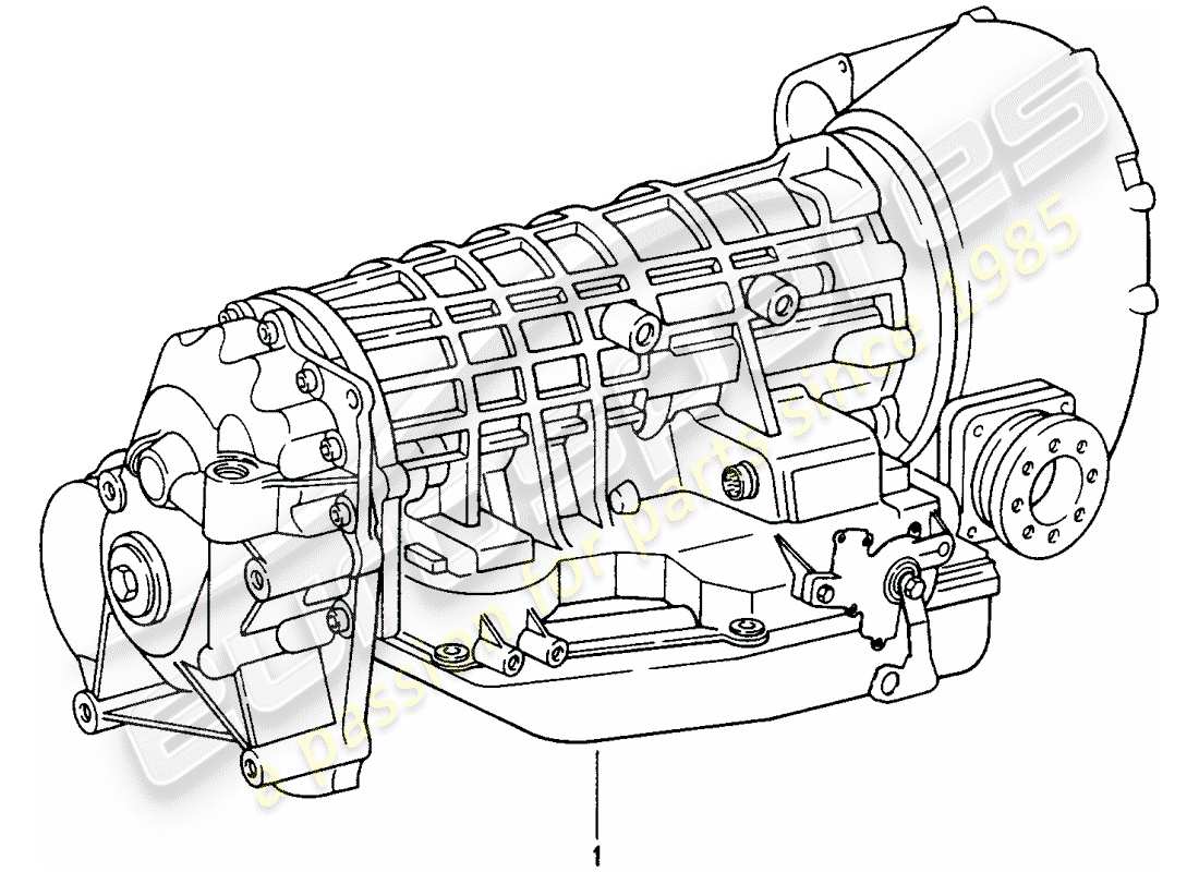 porsche 1995 (993) tiptronic - ersatzgetriebe ersatzteildiagramm