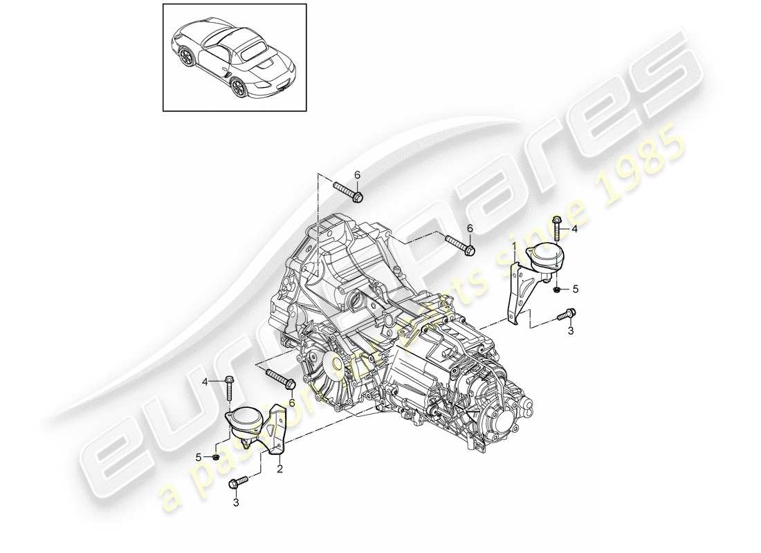 porsche 2012 (987 boxster) - pdk - teilediagramm