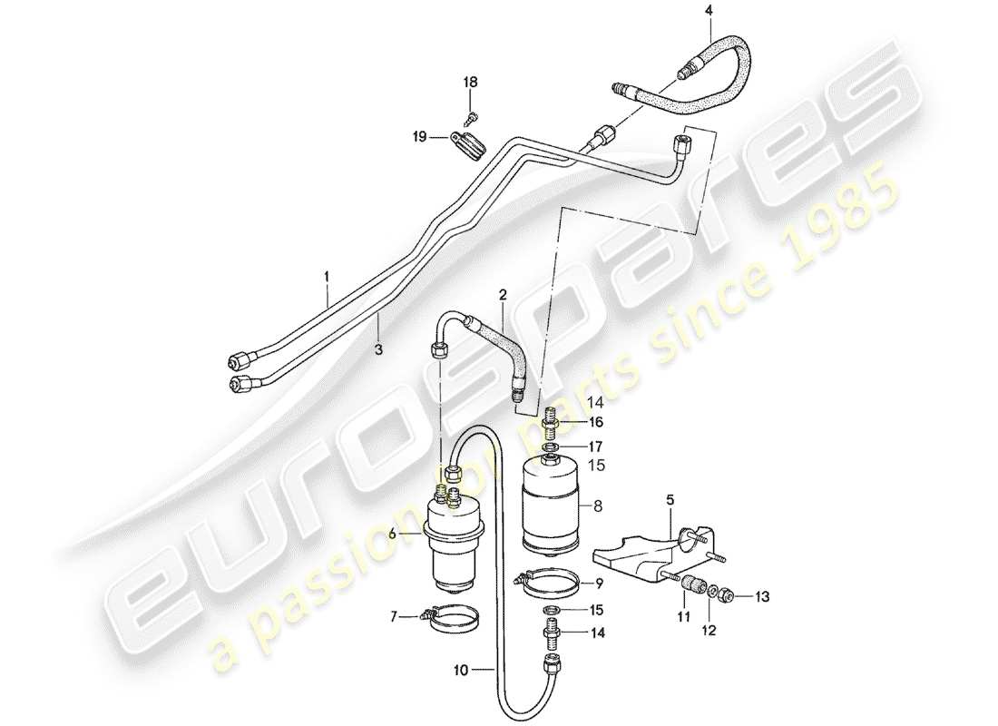 porsche 1981 (911) kraftstoffsystem teilediagramm