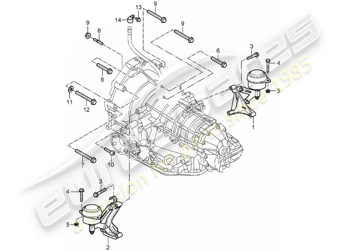 porsche 2008 (987 boxster) tiptronic-ersatzteildiagramm