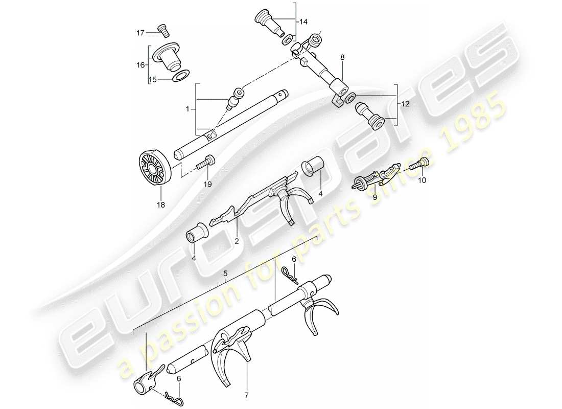 porsche 2005 (987 boxster) schaltgetriebe ersatzteildiagramm