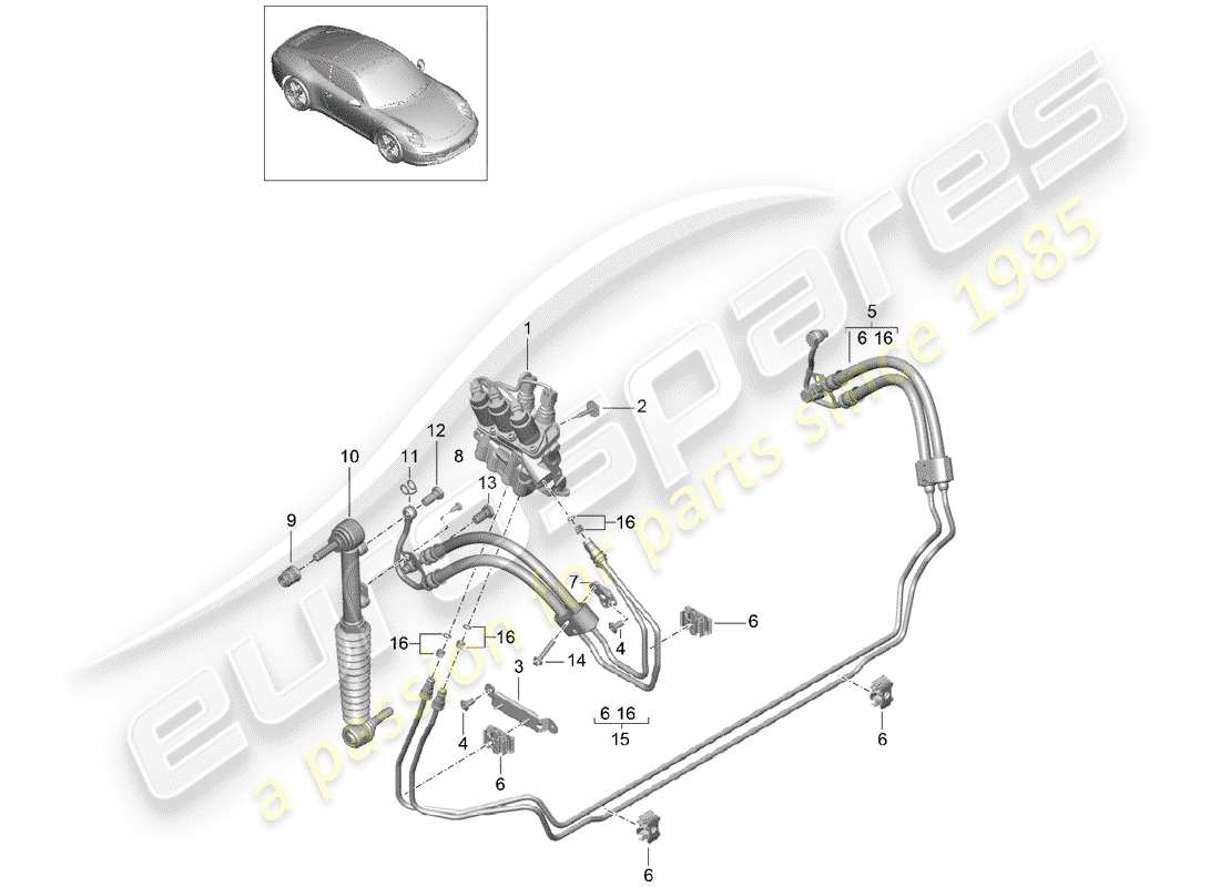 porsche 2012 (991-1) lines ersatzteildiagramm