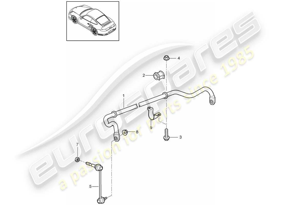 porsche 2013 (997-2 turbo / gt2 rs) stabilisator - ersatzteildiagramm