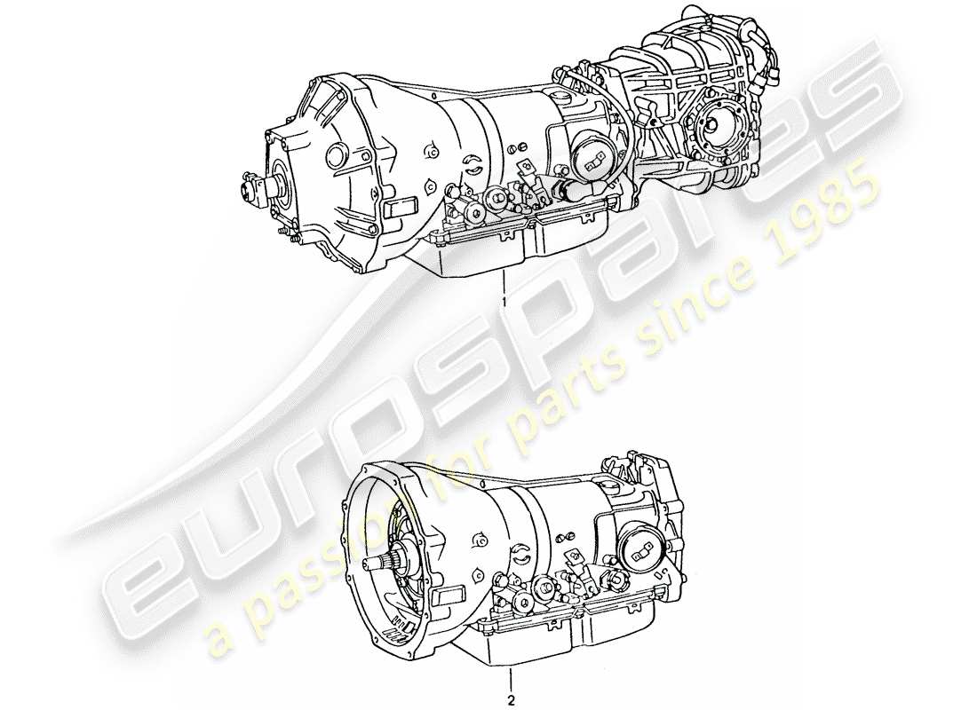 porsche 1994 (928) automatikgetriebe - ersatzgetriebe teilediagramm