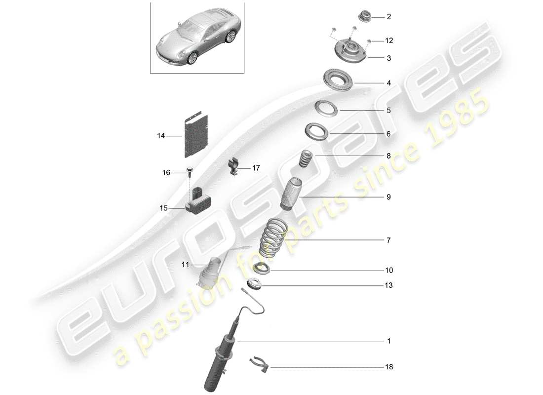 porsche 2020 (991-2) aufhängung teilediagramm