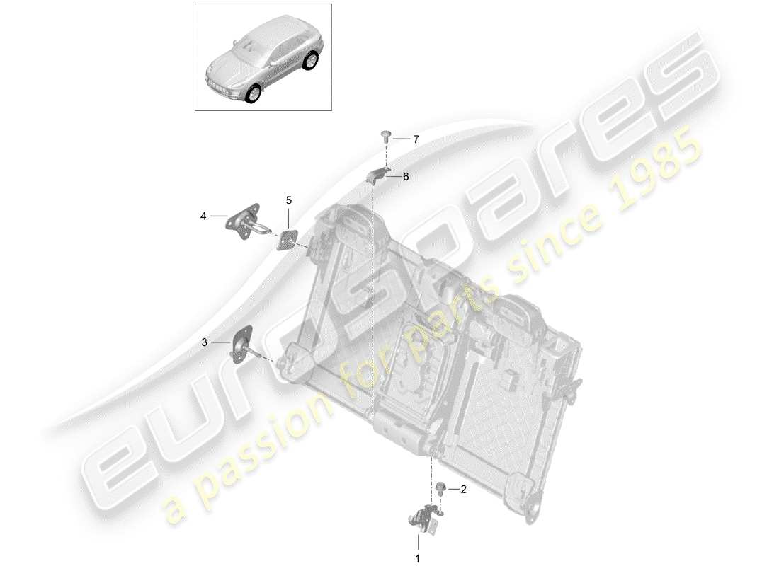 porsche 2015 (macan) bracket-ersatzteildiagramm