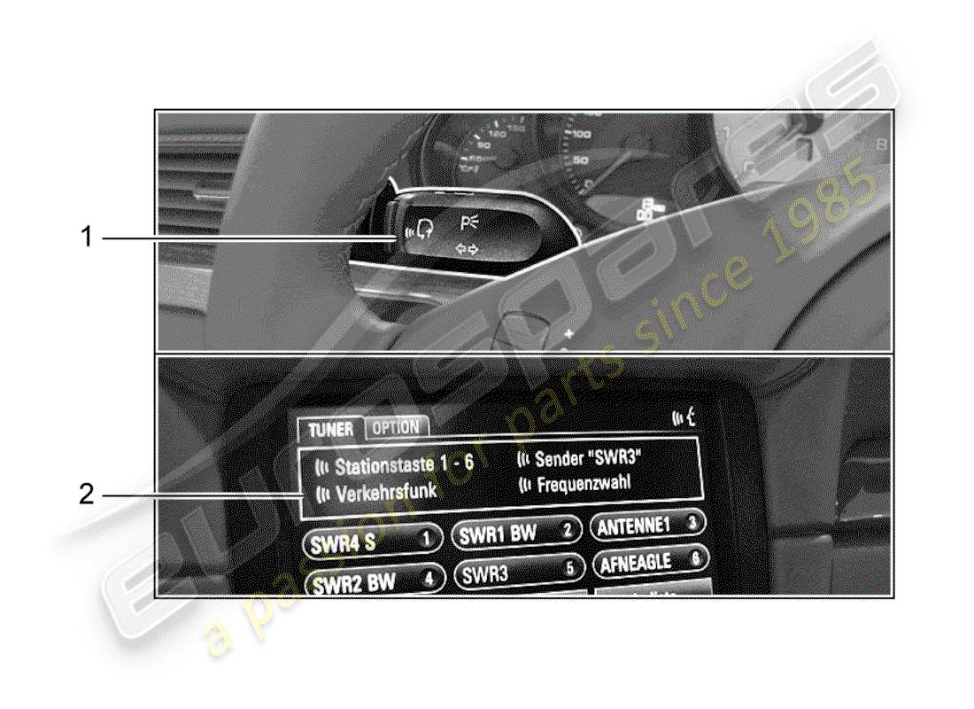 porsche 2020 (tequipment 98x/99x) sprachauswahl teilediagramm