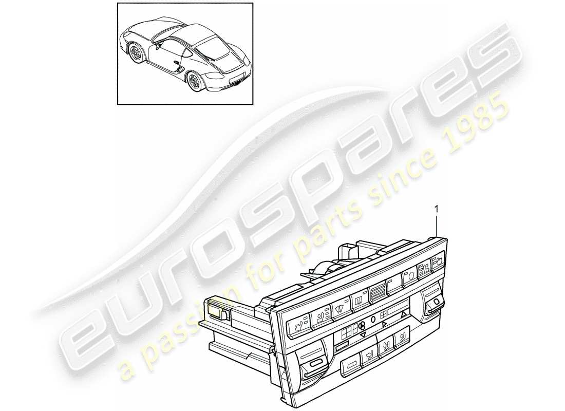 porsche 2011 (987 cayman) steuerschalter ersatzteildiagramm