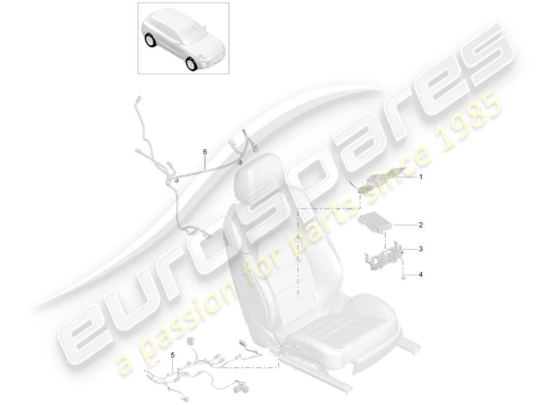 porsche 2016 (macan) elektrik teilediagramm