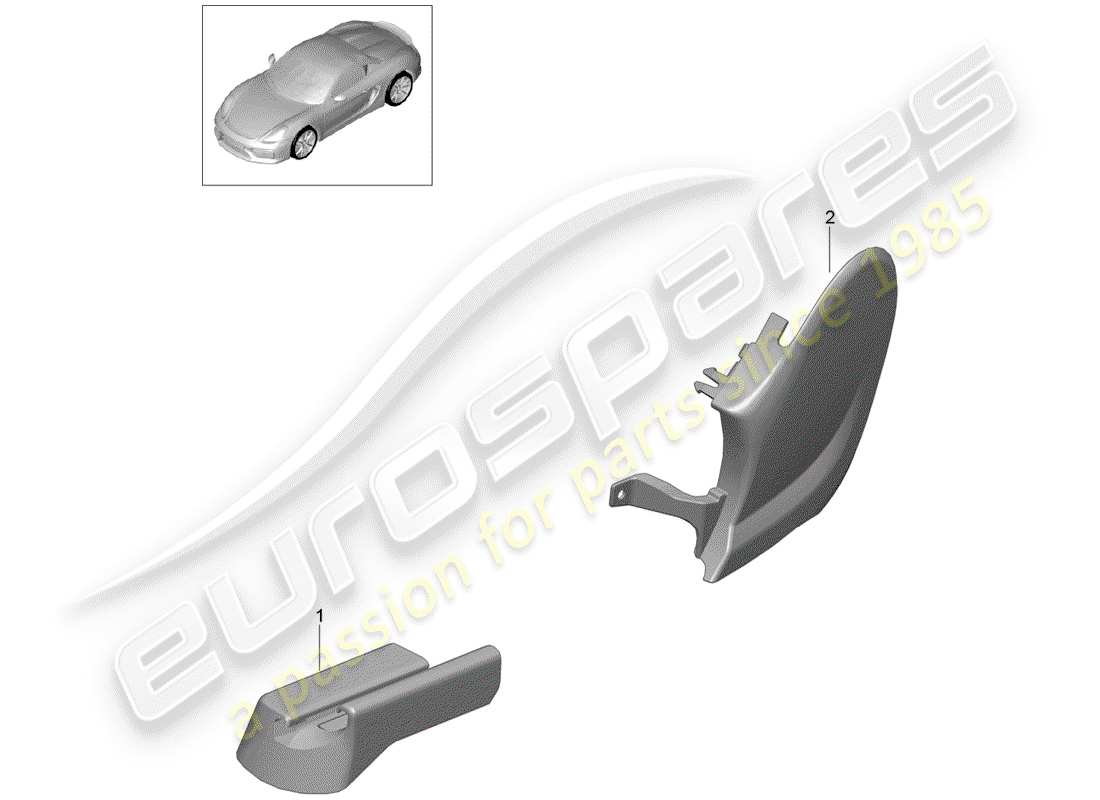 porsche 2016 (981 boxster spyder) seat-ersatzteildiagramm