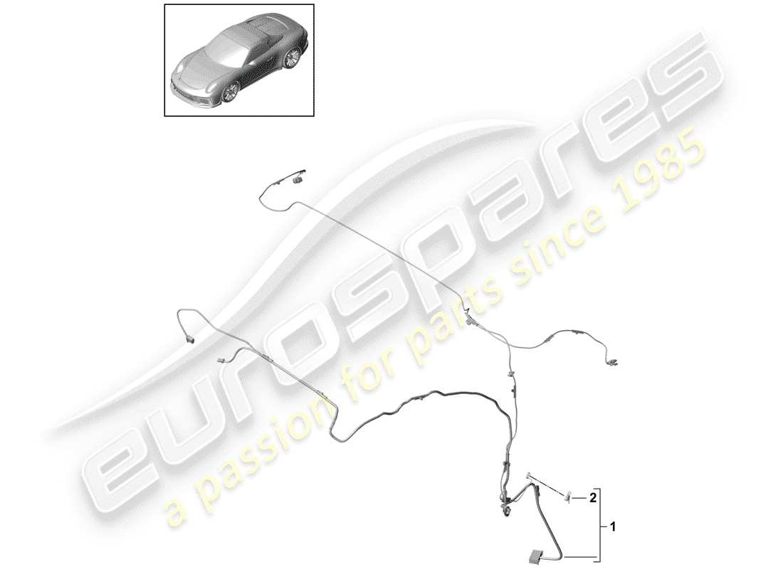 porsche 2020 (991-2 r/gt3/rs) kabelbaum für cabrio ersatzteildiagramm