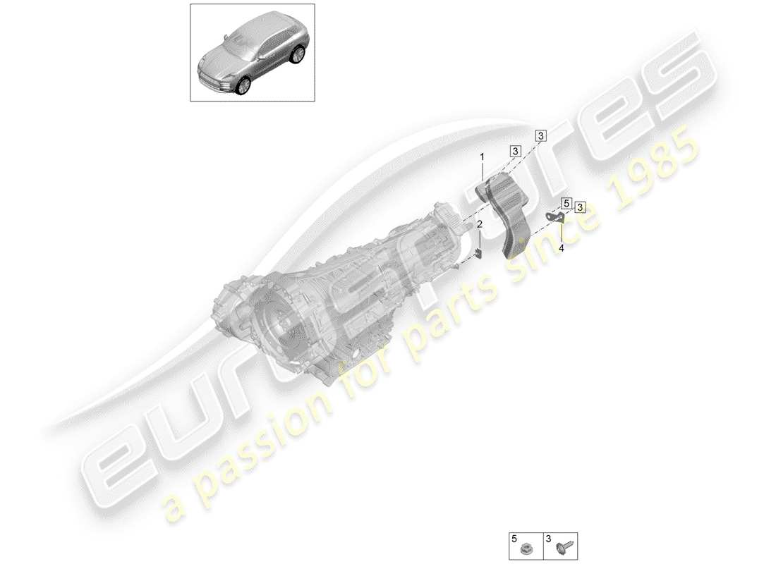porsche 2019 (macan) luftkanal teilediagramm
