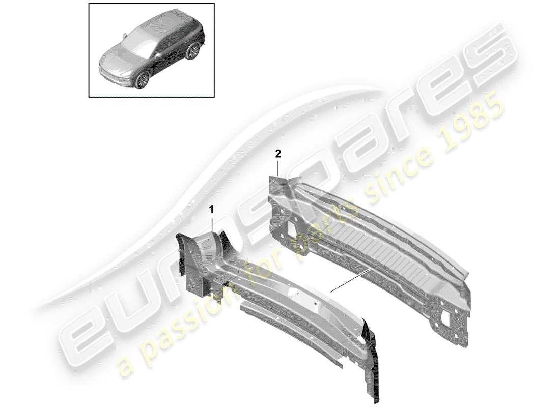 porsche 2019 (cayenne e3 9ya/9yb) endplatte teilediagramm