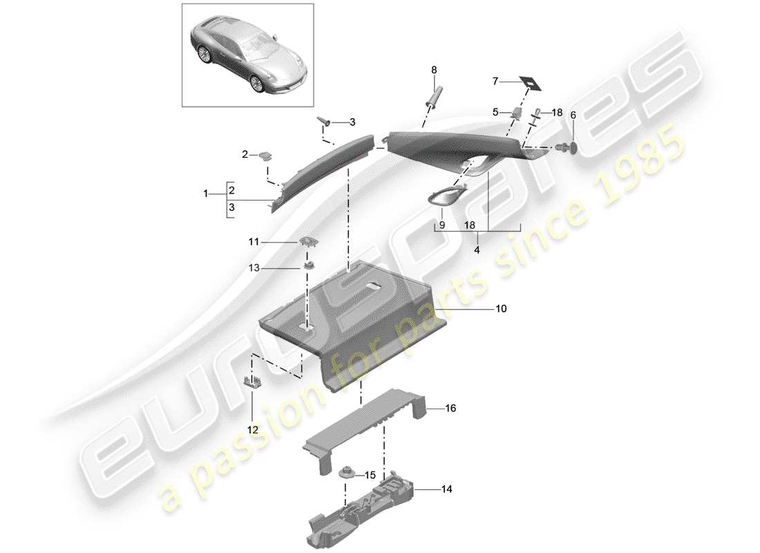 porsche 2020 (991-2) trims-teilediagramm