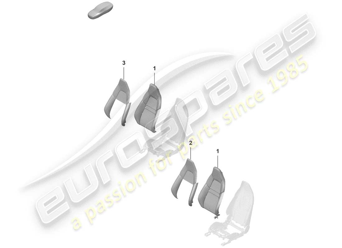 porsche 2020 (992-1) schaumteil teilediagramm