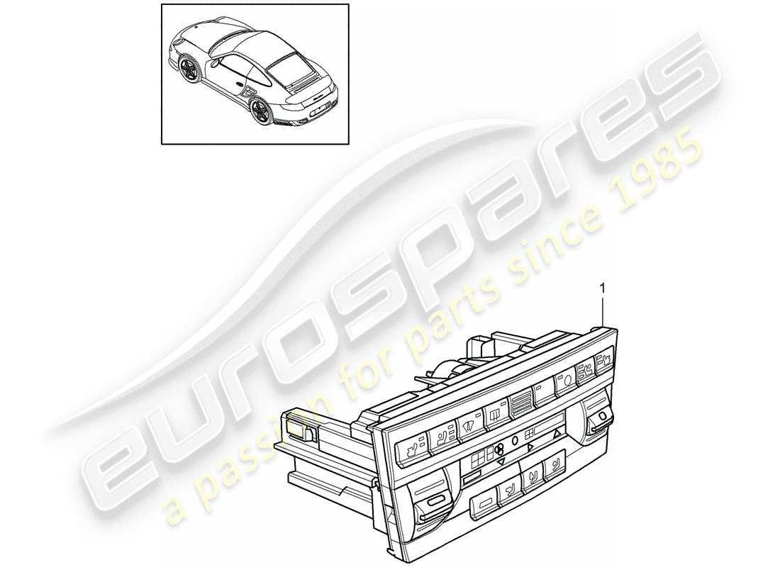 porsche 2012 (997-2 turbo / gt2 rs) steuerschalter ersatzteildiagramm