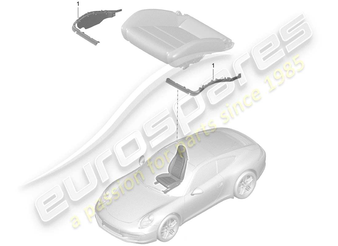 porsche 2016 (991-1) polsterung für sitz teilediagramm