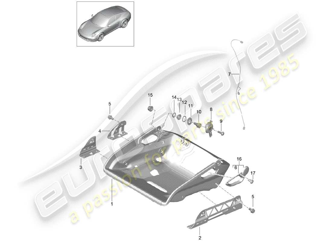 porsche 2016 (991-1) seat-ersatzteildiagramm