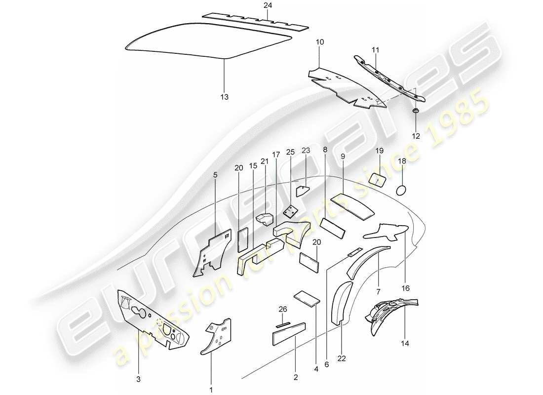 porsche 2012 (997-2) karosserie teilediagramm