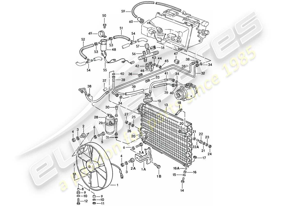 porsche 1982 (928) für - m 573 - lines - fan ersatzteildiagramm
