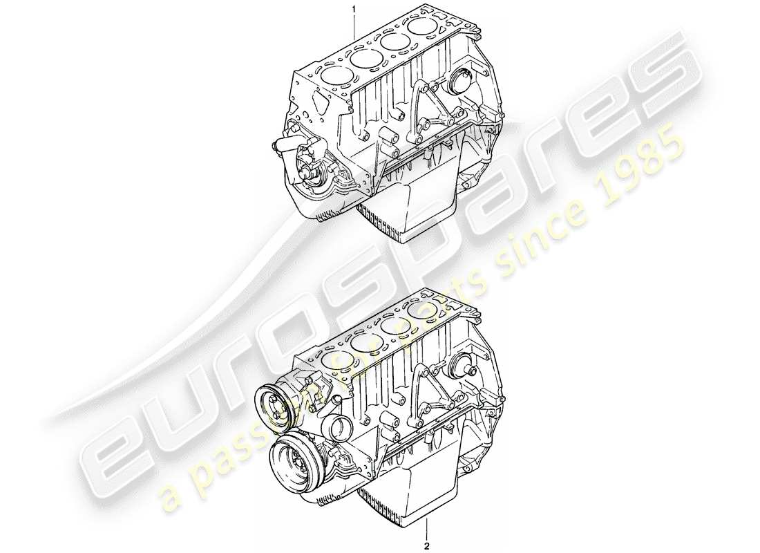 porsche 1981 (924) kurzmotor teilediagramm