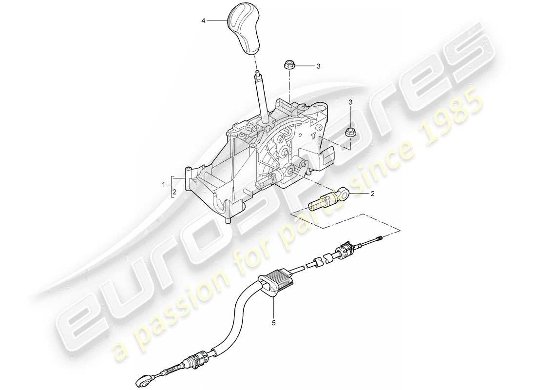 porsche 2009 997-2 turbo / gt2 wählhebel ersatzteildiagramm