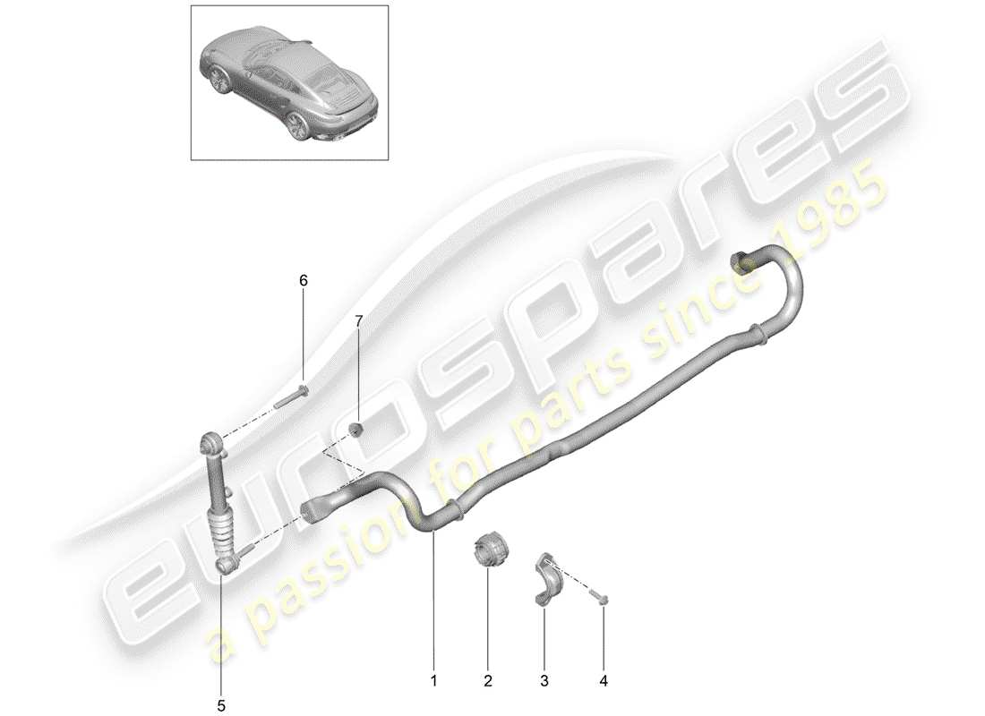 porsche 2017 (991-2 turbo) stabilisator - ersatzteildiagramm